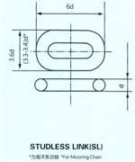 Mooring chain (STUDLESS LINK)