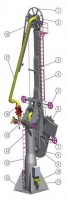 Single pipeline marine loading arm