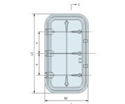 Marine single aluminium weathertight door