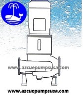 LD - Vertical In-line centrifugal pump, double suctionimpeller