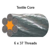 Galvanized steel wire rope 6x37 (1+6+12+18)